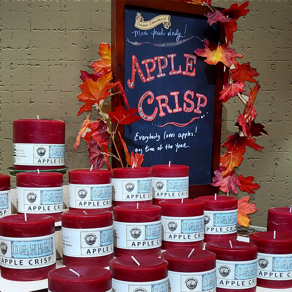 Apple Crisp Scented Pillar Candle - Candle Factory Store