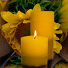 Sunflower Scented Pillar Candles - Armadilla Wax Works Candle Store
