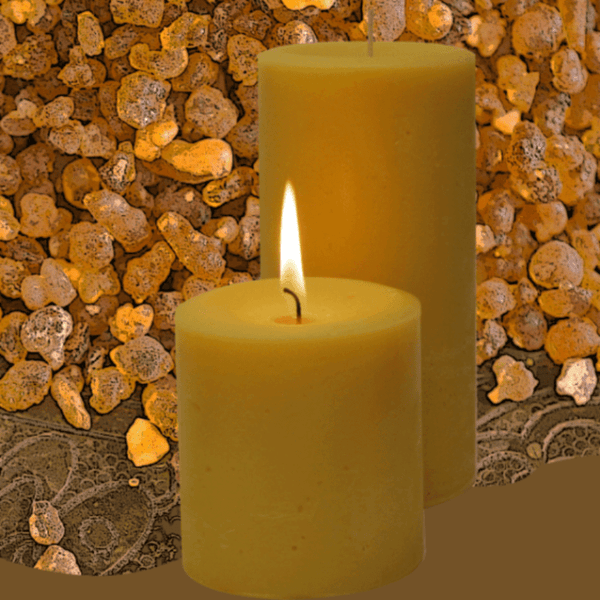 Frankincense Scented Pillar Candles - Armadilla Wax Works Candle Store