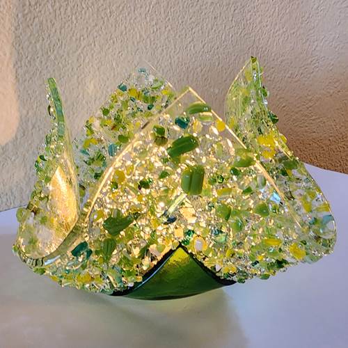 Glassworks Fused Glass Votive Holders - Armadilla Wax Works Candle Store