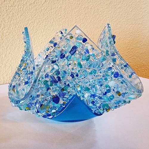 Glassworks Fused Glass Votive Holders - Armadilla Wax Works Candle Store