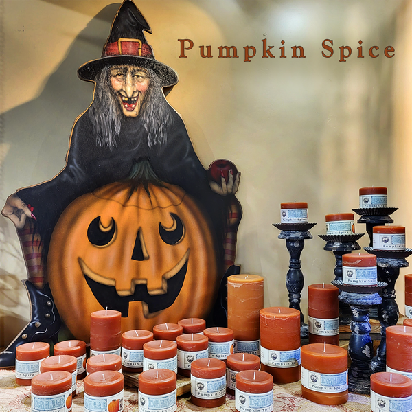 Pumpkin Spice Scented Pillar Candle - Candle Factory Store