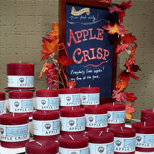 AppleCrisp Scented Pillar Candles - Armadilla Wax Works Candle Store