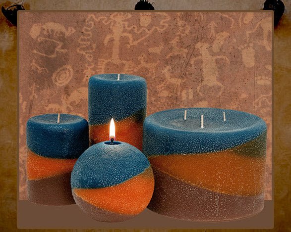 Copper Canyon Scented Pillar Candle - Armadilla Wax Works Candle Store