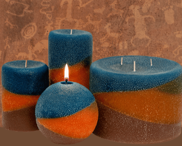 Copper Canyon Scented Pillar Candle - Armadilla Wax Works Candle Store
