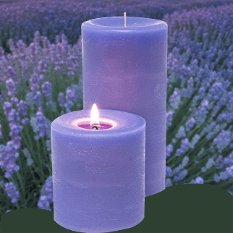 Lavender Fields Scented Pillar Candles - Armadilla Wax Works Candle Store