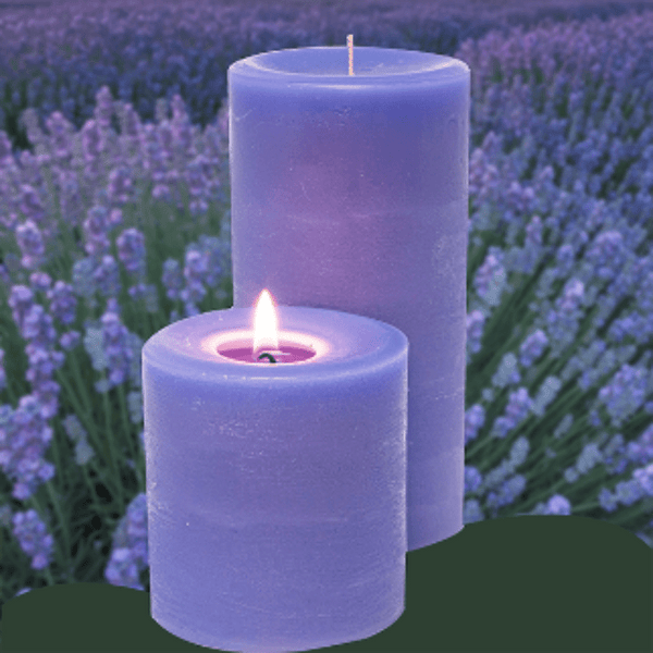 Lavender Fields Scented Pillar Candles - Armadilla Wax Works Candle Store
