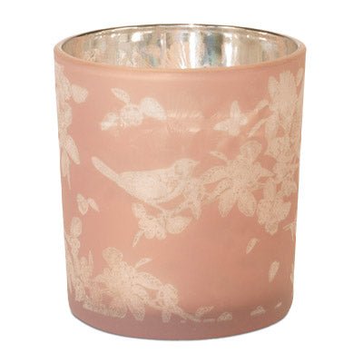 Peach Flower Votive Holder - Armadilla Wax Works Candle Store
