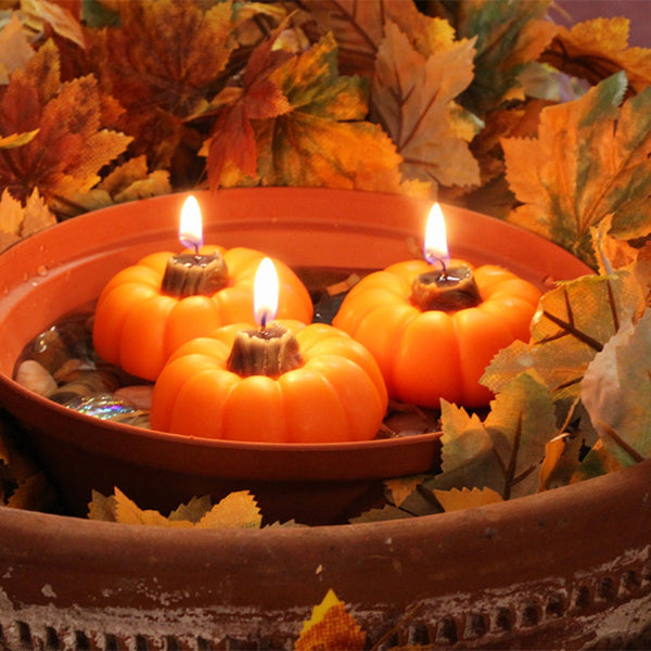 Pumpkin 3 inch Floating Candle - Armadilla Wax Works Candle Store