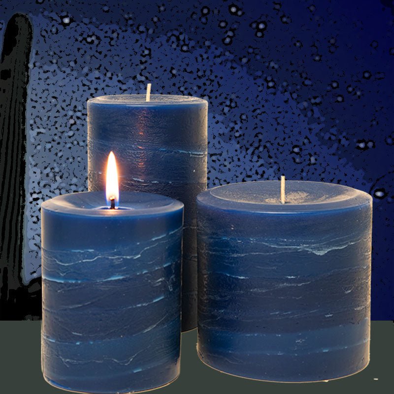 Starry Night Scented Pillar Candle - Armadilla Wax Works Candle Store