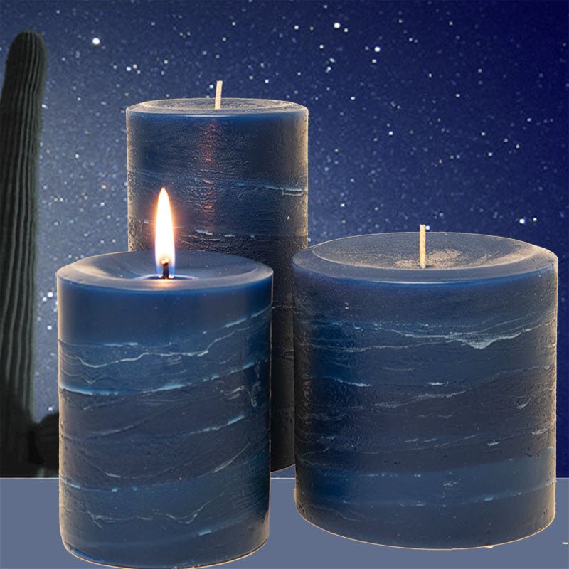 Starry Night Scented Pillar Candle - Armadilla Wax Works Candle Store
