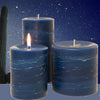 Starry Night Scented Pillar Candle - Armadilla Wax Works Candle Store