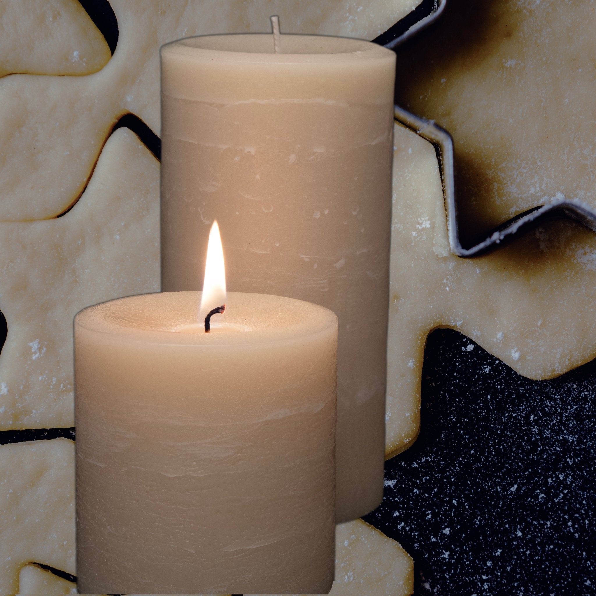 Sugar Cookie Scented Pillar Candles - Armadilla Wax Works Candle Store