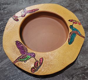 Pottery Handmade Saucer, 4.25" center - Armadilla Wax Works Candle Factory Store