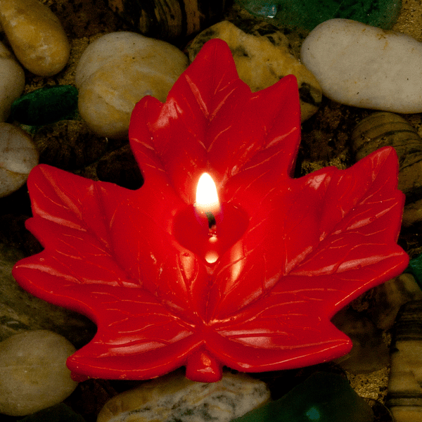 Maple Leaf 4 inch Floating Candle - Armadilla Wax Works Candle Factory Store