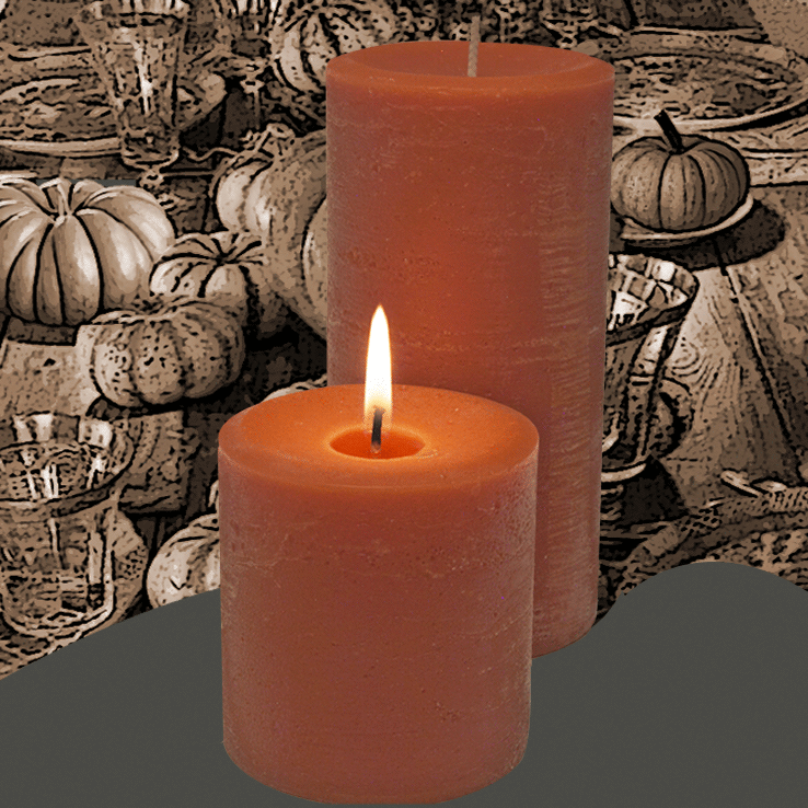 Pumpkin Spice Pillar Candle - Armadilla Wax Works Candle Factory Store