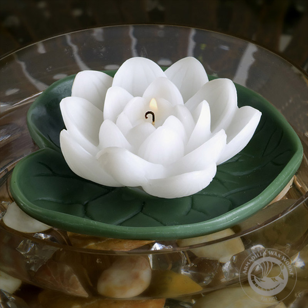 Floating Water Lily 6 inch Pool Candle - Armadilla Wax Works Candle Factory Store