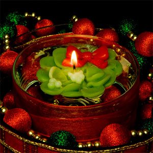 Floating: Mistletoe Floating Candle - Armadilla Wax Works Candle Store