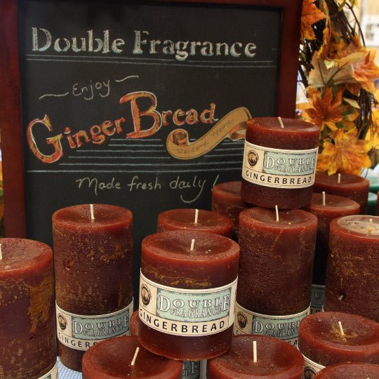 Gingerbread Scented Pillar Candle - Armadilla Wax Works Candle Store