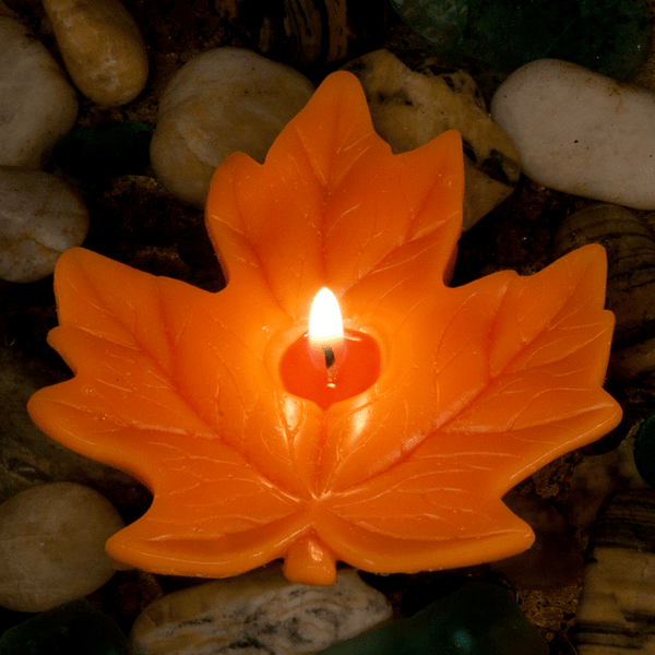 Maple Leaf 4 inch Floating Candle - Armadilla Wax Works Candle Store