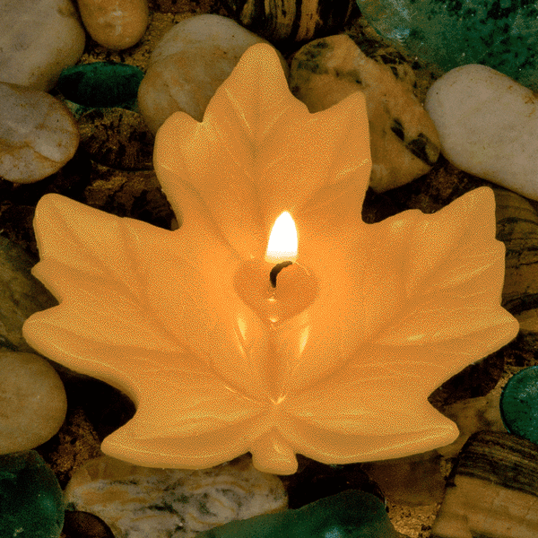 Maple Leaf 4 inch Floating Candle - Armadilla Wax Works Candle Store