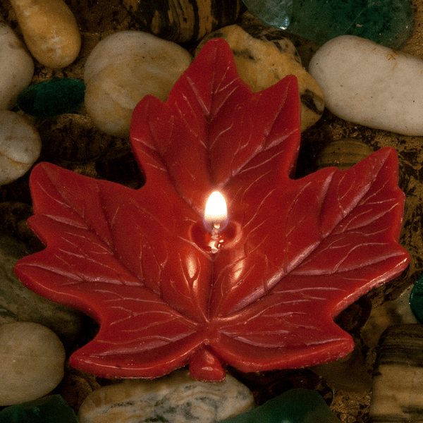 Maple Leaf 4 inch Floating Candle - Armadilla Wax Works Candle Store