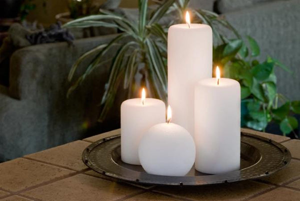 UNscented Pillars, BEADED Texture - Armadilla Wax Works Candle Store