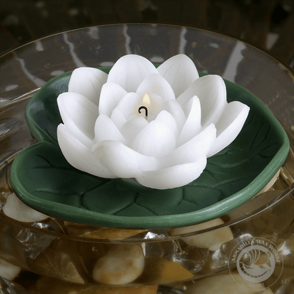 Water Lily Floating Candles - Armadilla Wax Works Candle Store
